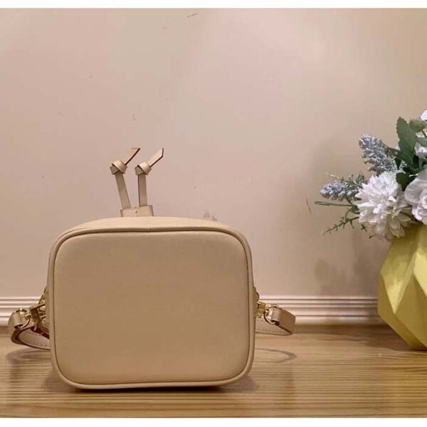 Louis Vuitton LV Women Nano Noé Bucket Bag Pink Monogram Coated Canvas Cowhide Leather - Image 5