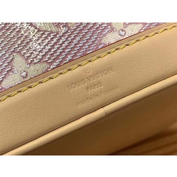 Louis Vuitton LV Women Nano Noé Bucket Bag Pink Monogram Coated Canvas Cowhide Leather - Image 8