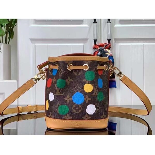 Louis Vuitton LV Women Nano Noé Monogram Coated Canvas 3D Painted Dots Print - Image 3