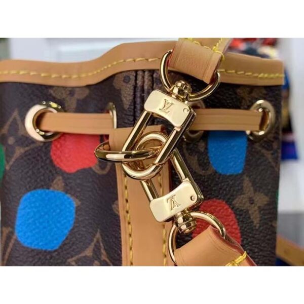 Louis Vuitton LV Women Nano Noé Monogram Coated Canvas 3D Painted Dots Print - Image 8