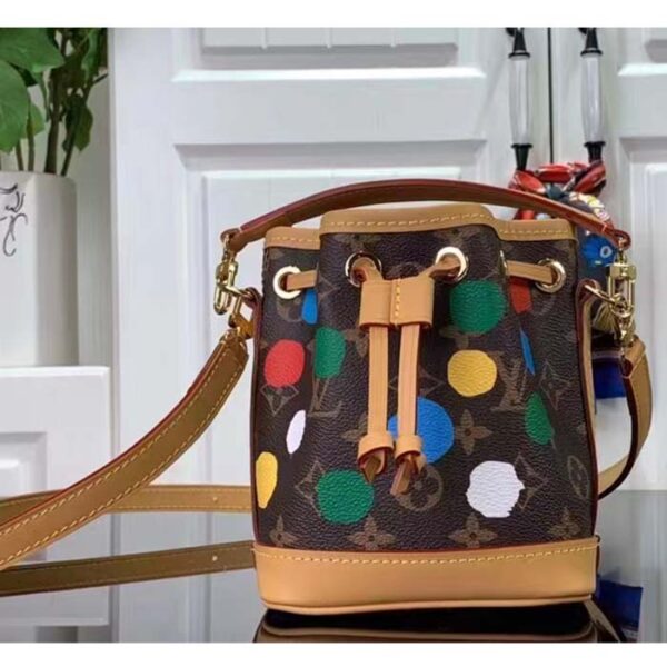Louis Vuitton LV Women Nano Noé Monogram Coated Canvas 3D Painted Dots Print - Image 2