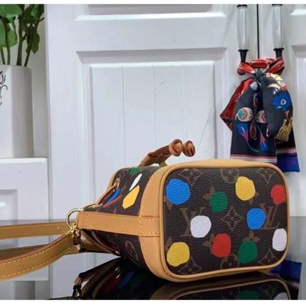 Louis Vuitton LV Women Nano Noé Monogram Coated Canvas 3D Painted Dots Print - Image 5