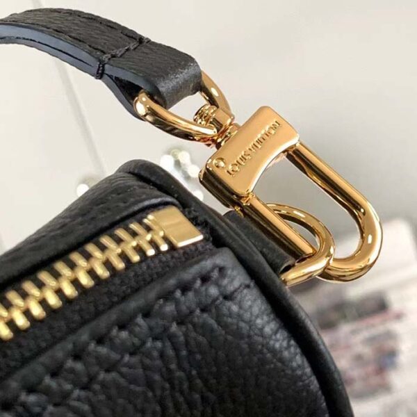 Louis Vuitton LV Women Nano Speedy Bag Black Beige Monogram Empreinte Embossed Supple Grained Cowhide Leather - Image 9