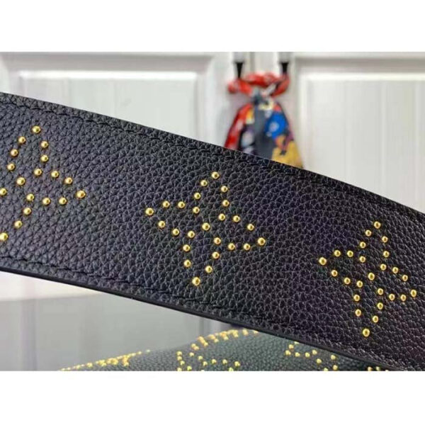 Louis Vuitton LV Women Nano Speedy Bag Black Monogram Empreinte Grained Cowhide Leather - Image 8