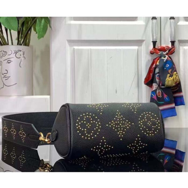 Louis Vuitton LV Women Nano Speedy Bag Black Monogram Empreinte Grained Cowhide Leather - Image 5