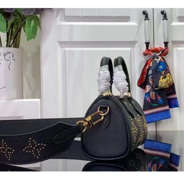 Louis Vuitton LV Women Nano Speedy Bag Black Monogram Empreinte Grained Cowhide Leather - Image 4