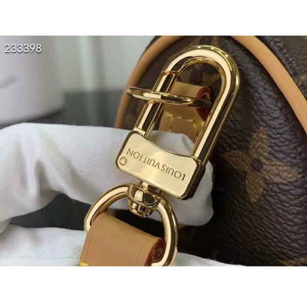 Louis Vuitton LV Women Nano Speedy Bag Pink Monogram Coated Canvas Cowhide Leather - Image 9