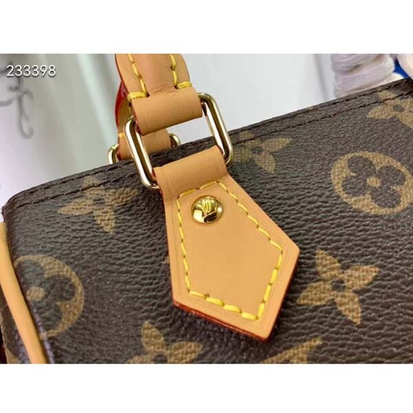 Louis Vuitton LV Women Nano Speedy Bag Pink Monogram Coated Canvas Cowhide Leather - Image 8