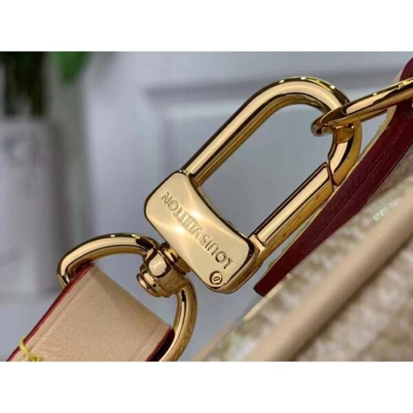 Louis Vuitton LV Women Nano Speedy Beige Monoglam Coated Canvas Zip Closure - Image 11