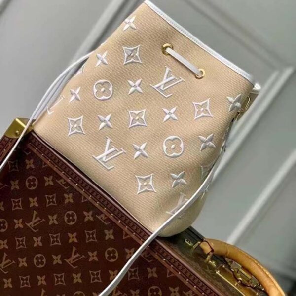 Louis Vuitton LV Women Néonoé MM White Cotton Cowhide Leather - Image 4