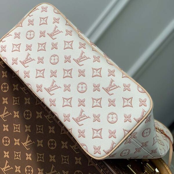 Louis Vuitton LV Women Neverfull MM Tote Bag Beige Monogram Coated Canvas - Image 5