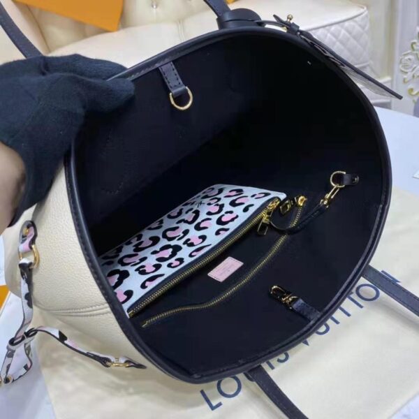 Louis Vuitton LV Women Neverfull MM Tote Bag Wild at Heart Cream Embossed Supple Grained Cowhide - Image 10