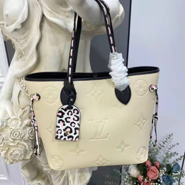 Louis Vuitton LV Women Neverfull MM Tote Bag Wild at Heart Cream Embossed Supple Grained Cowhide - Image 2
