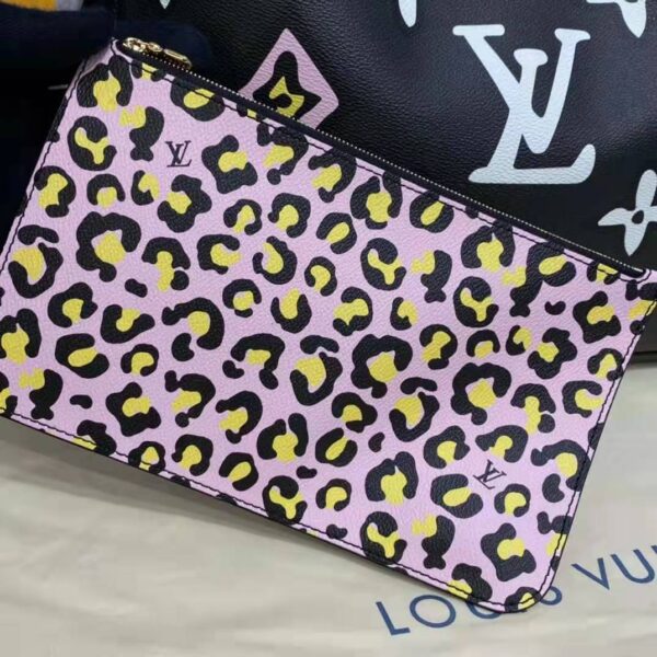 Louis Vuitton LV Women Neverfull MM Tote Black Monogram Coated Canvas Cowhide Leather - Image 12