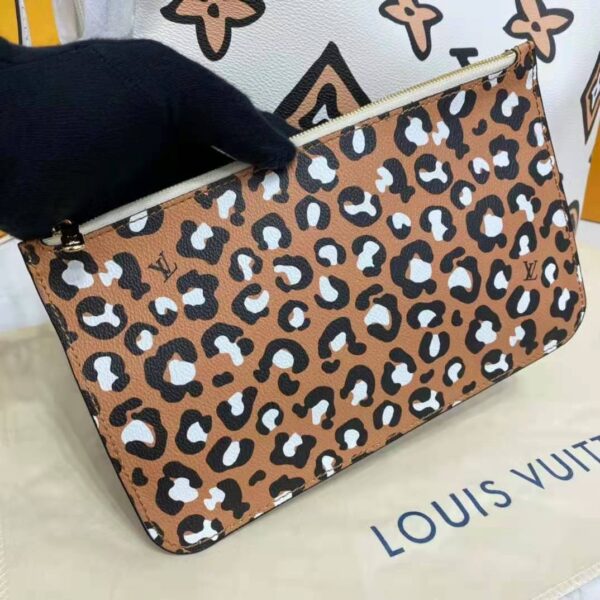 Louis Vuitton LV Women Neverfull MM Tote Cream Monogram Coated Canvas - Image 11