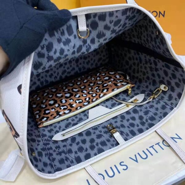 Louis Vuitton LV Women Neverfull MM Tote Cream Monogram Coated Canvas - Image 14
