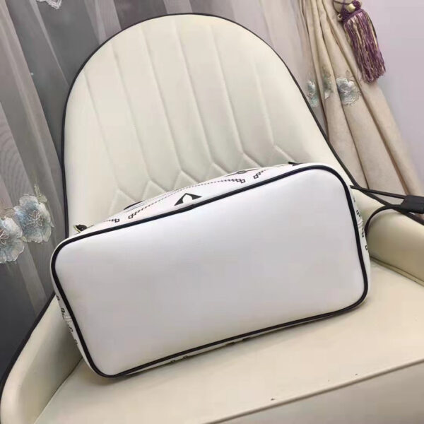 Louis Vuitton LV Women Neverfull MM Tote Crème Beige Grained Cowhide Leather - Image 8
