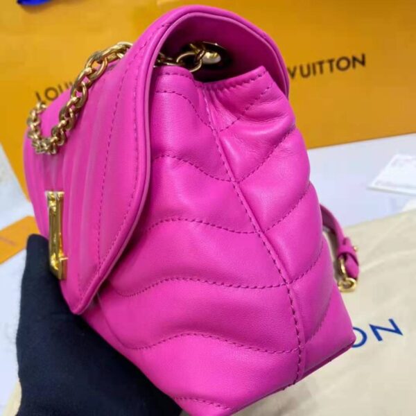Louis Vuitton LV Women New Wave Chain Bag Handbag Agathe Pink Smooth Cowhide Leather - Image 11
