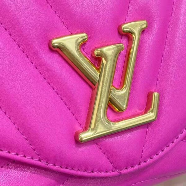 Louis Vuitton LV Women New Wave Chain Bag Handbag Agathe Pink Smooth Cowhide Leather - Image 17