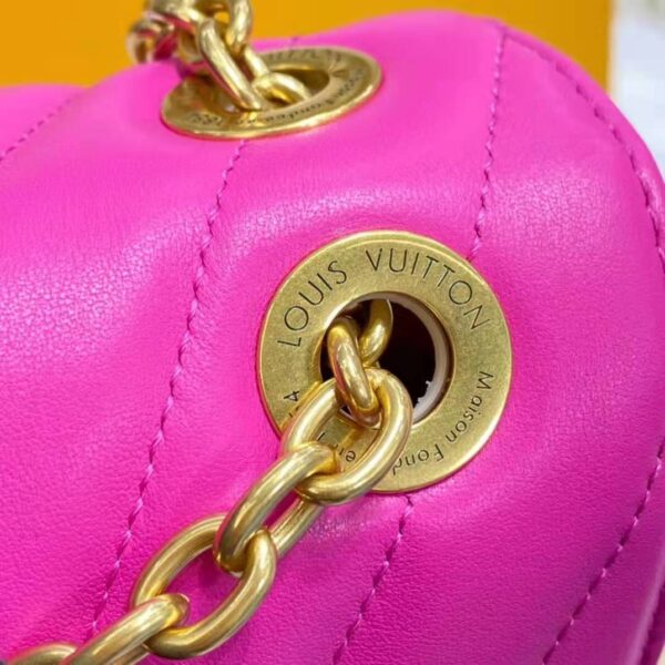 Louis Vuitton LV Women New Wave Chain Bag Handbag Agathe Pink Smooth Cowhide Leather - Image 18