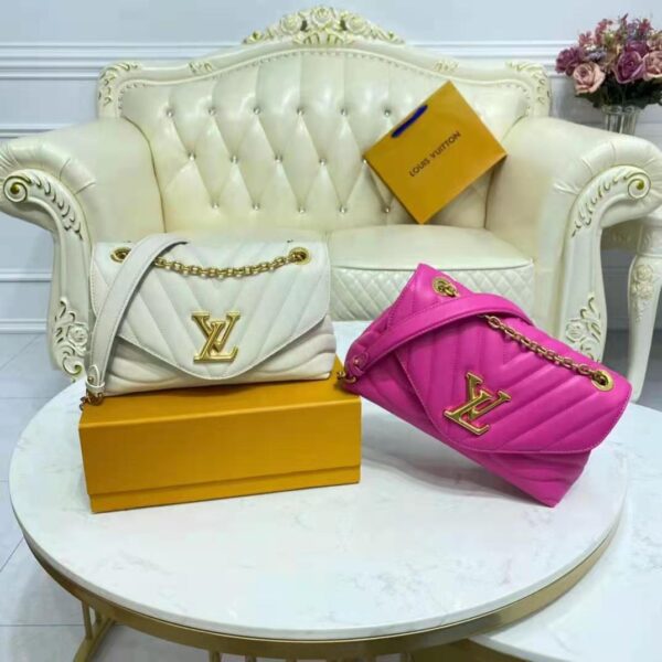 Louis Vuitton LV Women New Wave Chain Bag Handbag Agathe Pink Smooth Cowhide Leather - Image 13