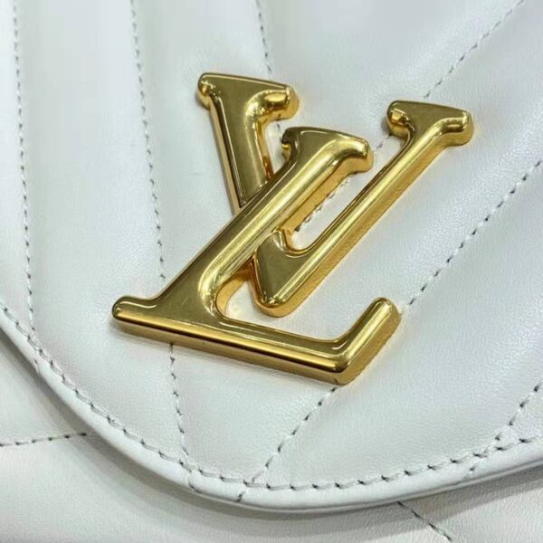 Louis Vuitton LV Women New Wave Chain Bag Handbag White Smooth Cowhide Leather - Image 12