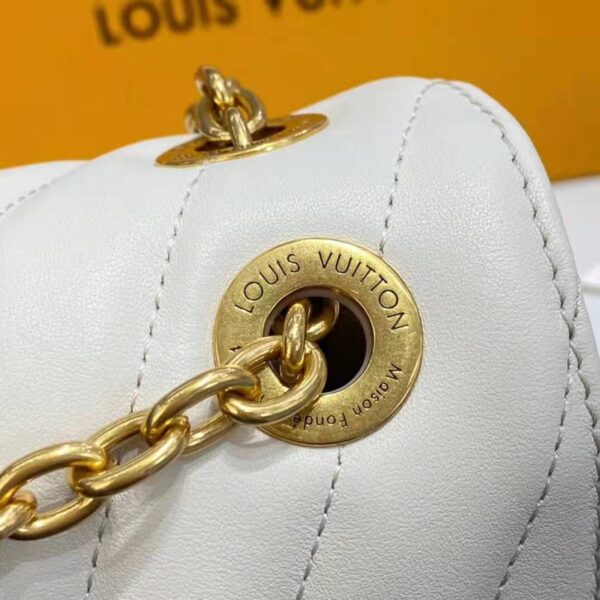 Louis Vuitton LV Women New Wave Chain Bag Handbag White Smooth Cowhide Leather - Image 13