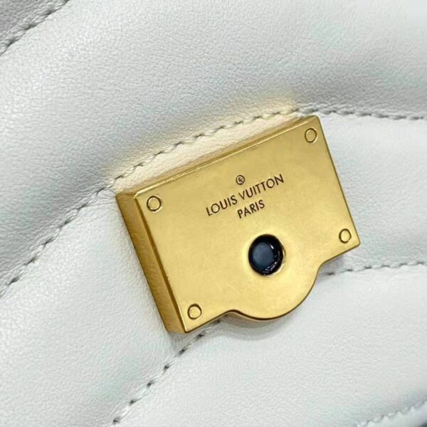 Louis Vuitton LV Women New Wave Chain Bag Handbag White Smooth Cowhide Leather - Image 14