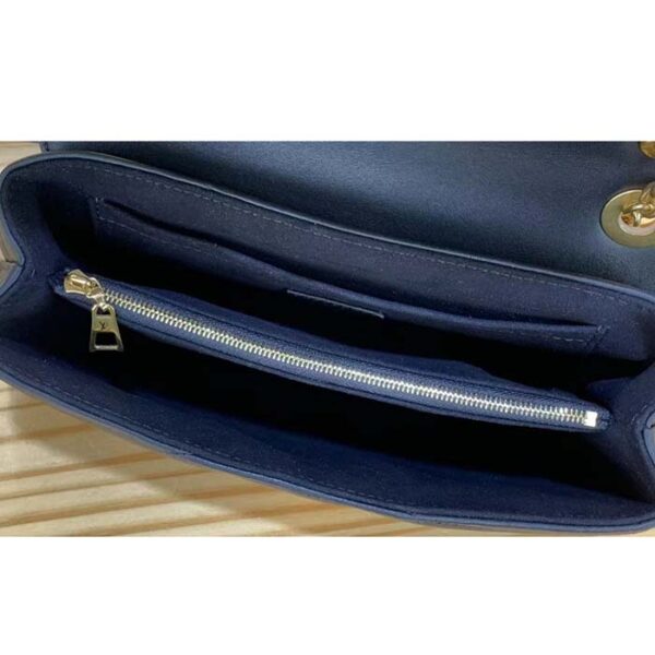 Louis Vuitton LV Women New Wave Chain Bag MM Handbag Black Smooth Cowhide - Image 8