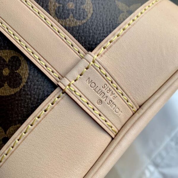Louis Vuitton LV Women Noé Bucket Bag Brown Monogram Coated Canvas Cowhide Leather - Image 8