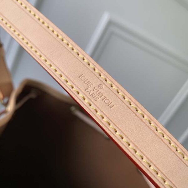 Louis Vuitton LV Women Noé Bucket Bag Brown Monogram Coated Canvas Cowhide Leather - Image 10