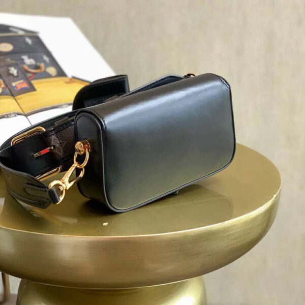 Louis Vuitton LV Women Officier Pouch Black Cowhide Leather Monogram-Canvas - Image 5