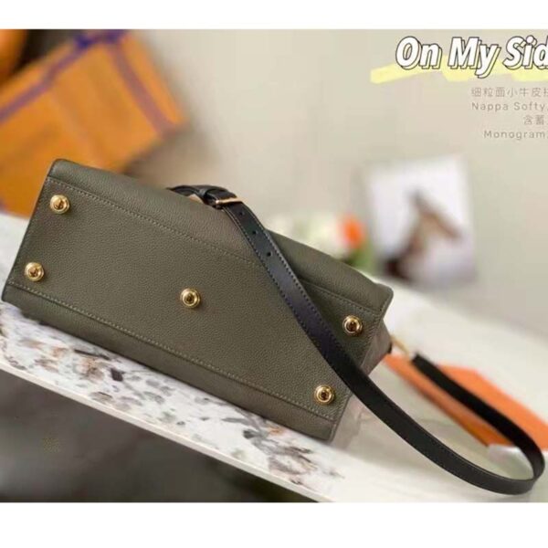 Louis Vuitton LV Women On My Side MM Green Twist Calfskin Monogram Canvas - Image 6