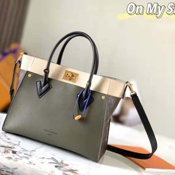 Louis Vuitton LV Women On My Side MM Green Twist Calfskin Monogram Canvas - Image 4