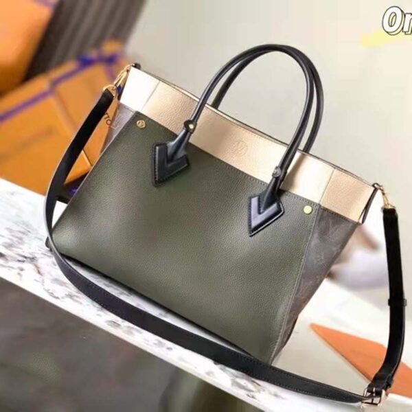 Louis Vuitton LV Women On My Side MM Green Twist Calfskin Monogram Canvas - Image 3