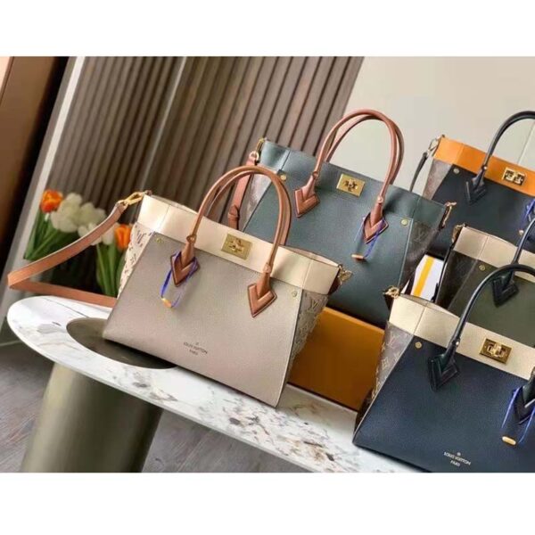 Louis Vuitton LV Women On My Side MM Tote Black Twist Calfskin Monogram Nappa Softy Leather - Image 17