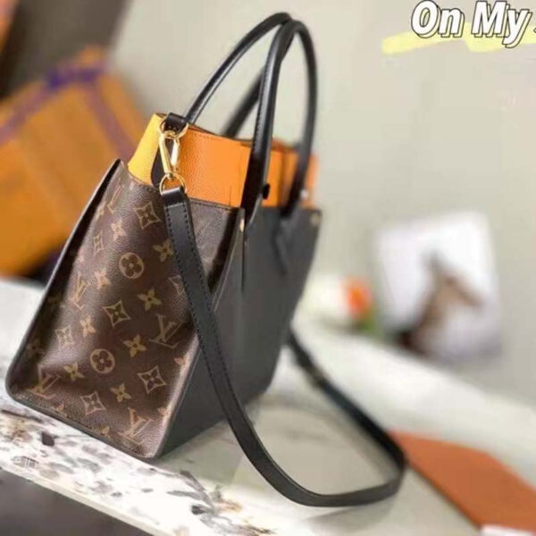 Louis Vuitton LV Women On My Side MM Tote Black Twist Calfskin Monogram - Image 5