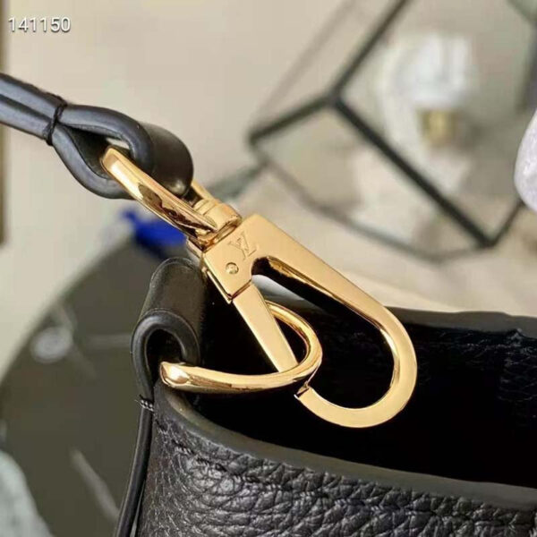 Louis Vuitton LV Women On My Side MM Tote Black Twist Calfskin Monogram Nappa Softy Leather - Image 11