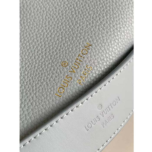 Louis Vuitton LV Women On My Side PM Handbag Bleu Nuage Blue Perforated Calf Leather - Image 9