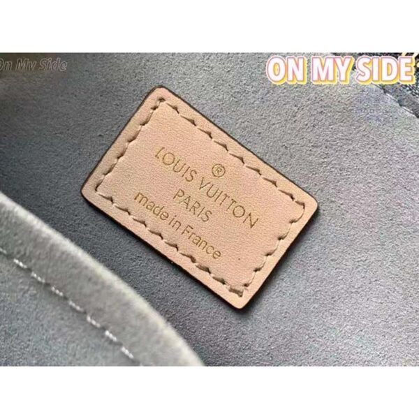 Louis Vuitton LV Women On My Side PM Handbag Greige Monogram Coated Canvas Calf - Image 12