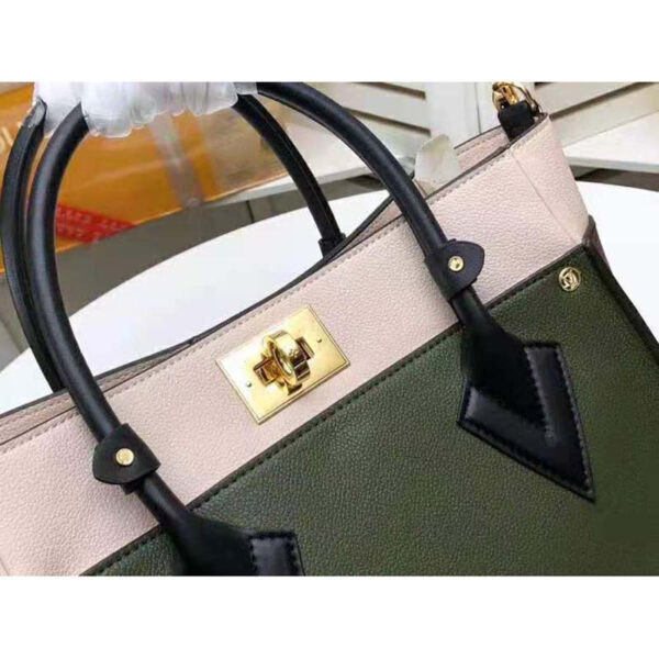 Louis Vuitton LV Women On My Side Tote Bag Small-Grained Calfskin Monogram Canvas - Image 7