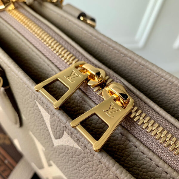 Louis Vuitton LV Women OnTheGo East West Dove Cream Embossed Grained Cowhide Leather - Image 9