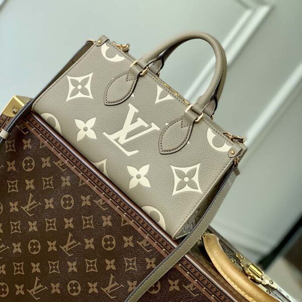 Louis Vuitton LV Women OnTheGo East West Dove Cream Embossed Grained Cowhide Leather - Image 2