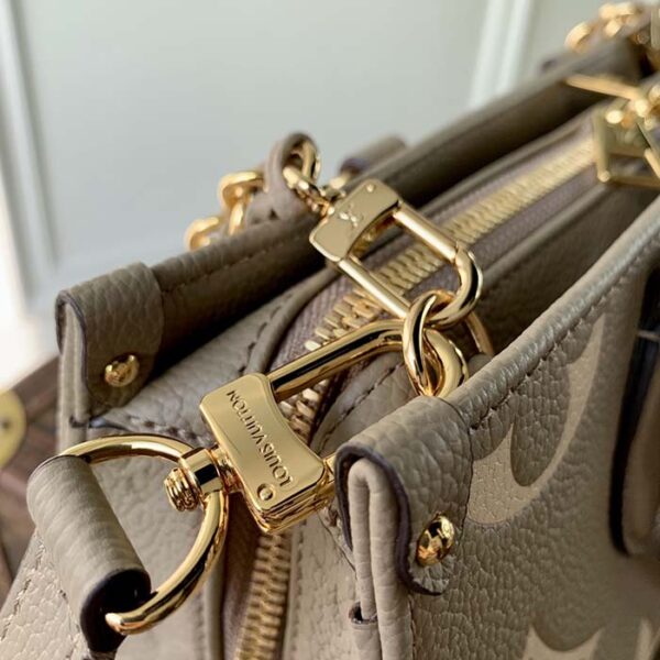 Louis Vuitton LV Women OnTheGo East West Dove Cream Embossed Grained Cowhide Leather - Image 8