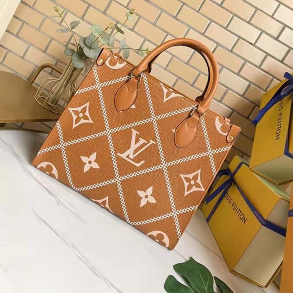 Louis Vuitton LV Women OnTheGo MM Tote Bag Arizona Embossed Supple Grained Cowhide - Image 2
