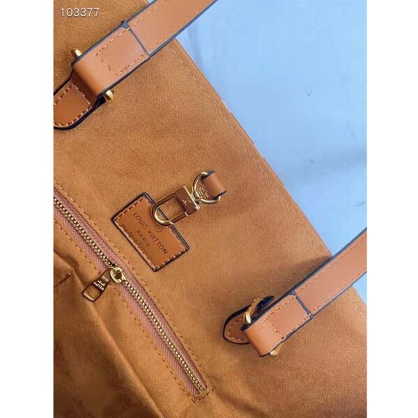 Louis Vuitton LV Women OnTheGo MM Tote Bag Arizona Embossed Supple Grained Cowhide - Image 9
