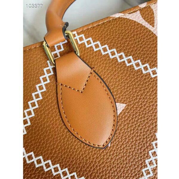 Louis Vuitton LV Women OnTheGo MM Tote Bag Arizona Embossed Supple Grained Cowhide - Image 8