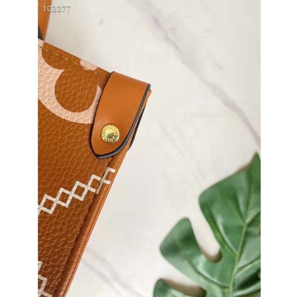 Louis Vuitton LV Women OnTheGo MM Tote Bag Arizona Embossed Supple Grained Cowhide - Image 10