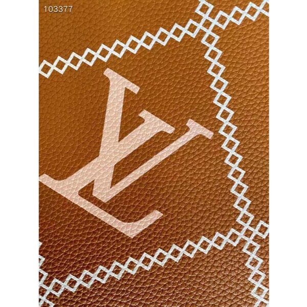 Louis Vuitton LV Women OnTheGo MM Tote Bag Arizona Embossed Supple Grained Cowhide - Image 7