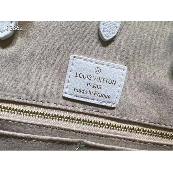 Louis Vuitton LV Women OnTheGo MM Tote Bag Green Printed Embossed Grained Cowhide - Image 10